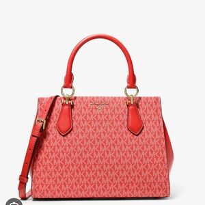 Michael Kors Marilyn medium Signature Satchel Bag in Burnt Sienna NWOT